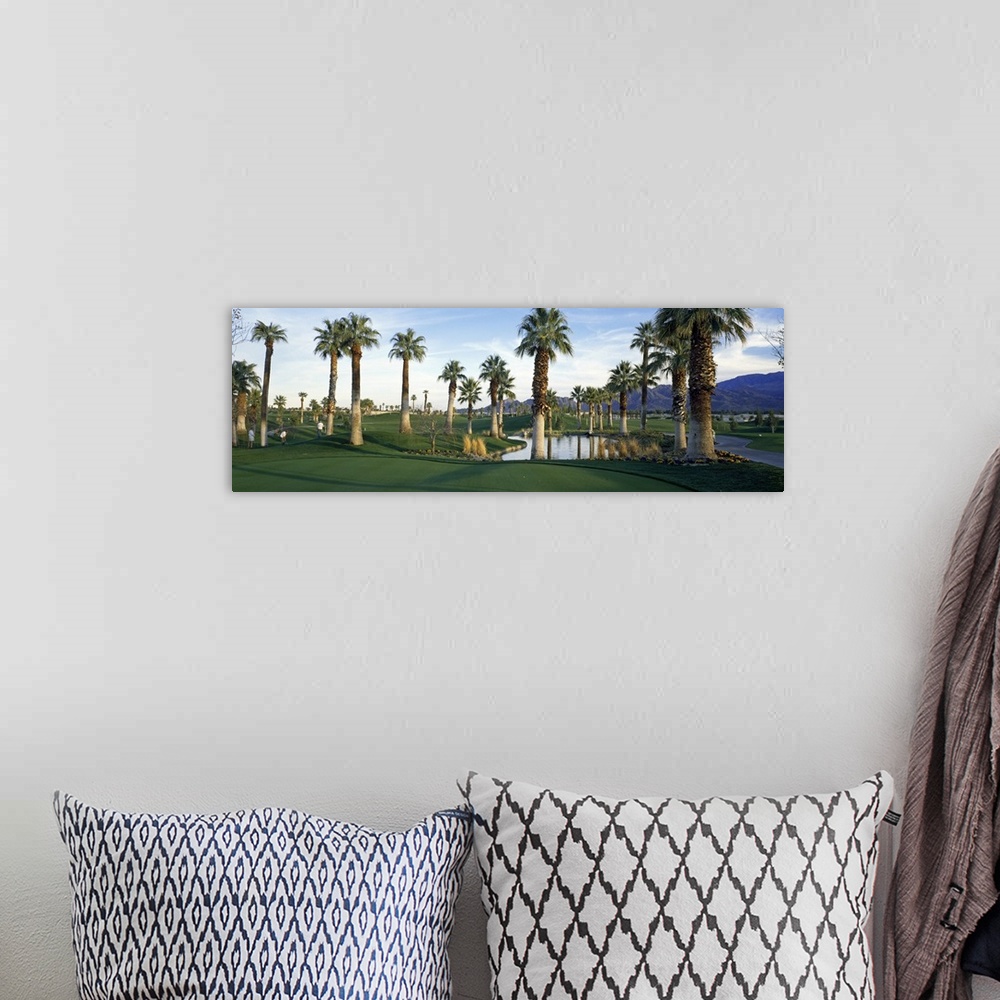 A bohemian room featuring Palm Springs Golf Course CA