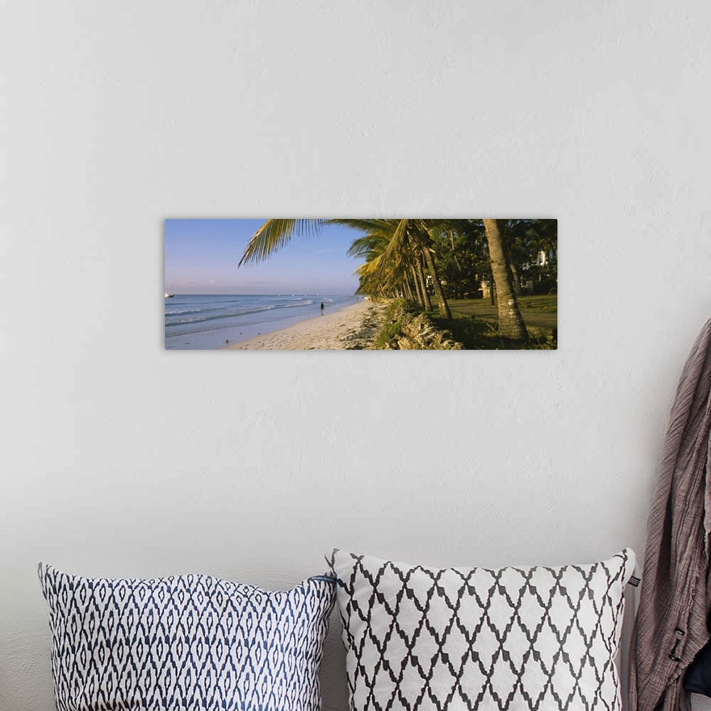 A bohemian room featuring Palm trees on the beach, Diani Beach, Mombasa, Kenya