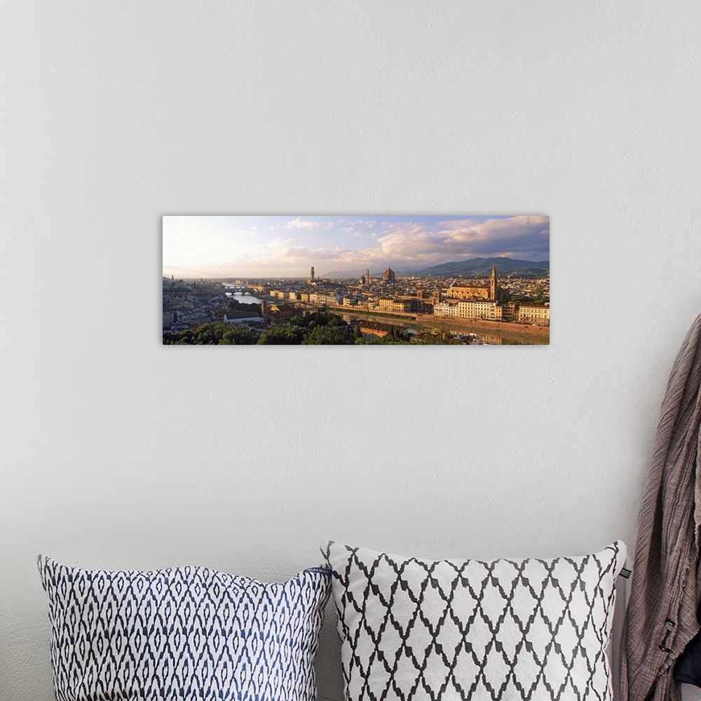 A bohemian room featuring Panoramic overview of Florence from Piazzale Michelangelo, Tuscany, Italy