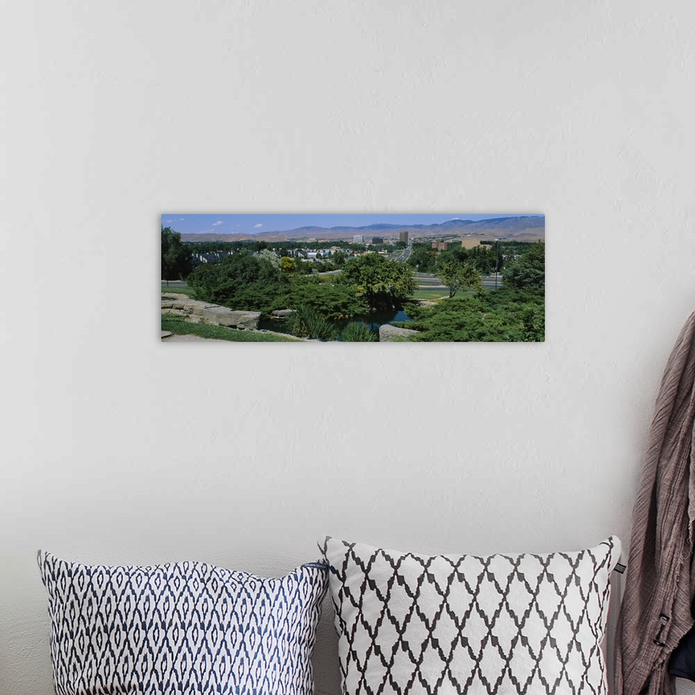 A bohemian room featuring Panoramic view of a city, Boise, Idaho