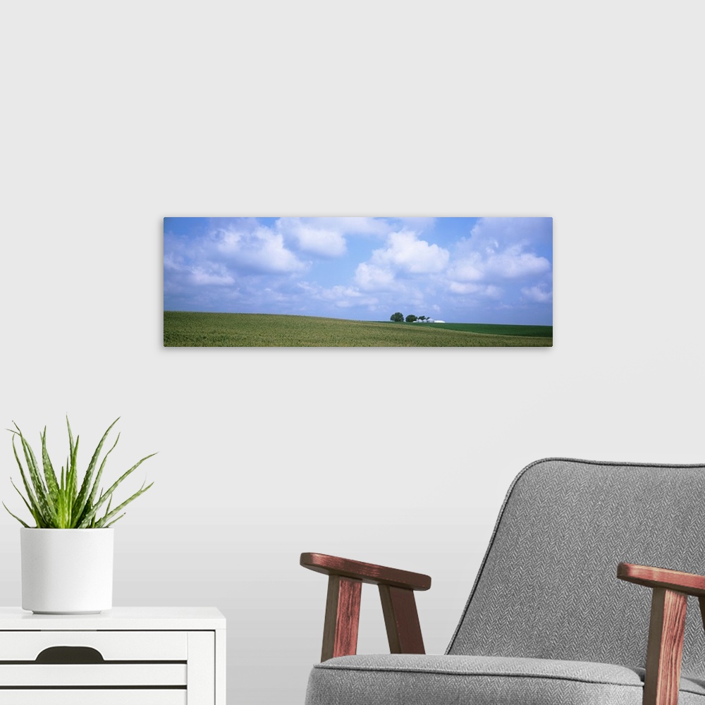 A modern room featuring Panoramic view of a landscape, Marshall County, Iowa