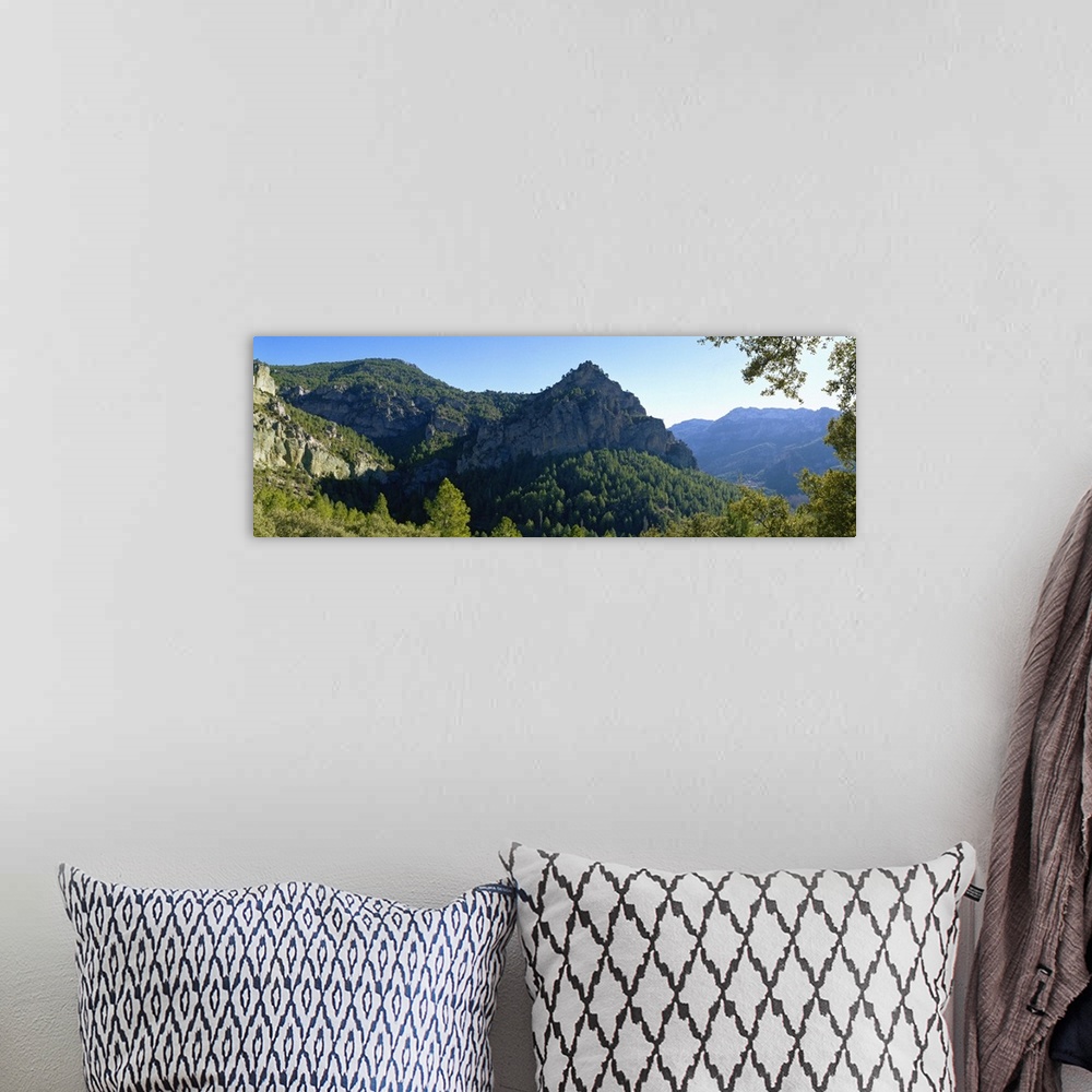 A bohemian room featuring Panoramic view of a mountain, Sierra de Segura, Jaen Province, Andalusia, Spain