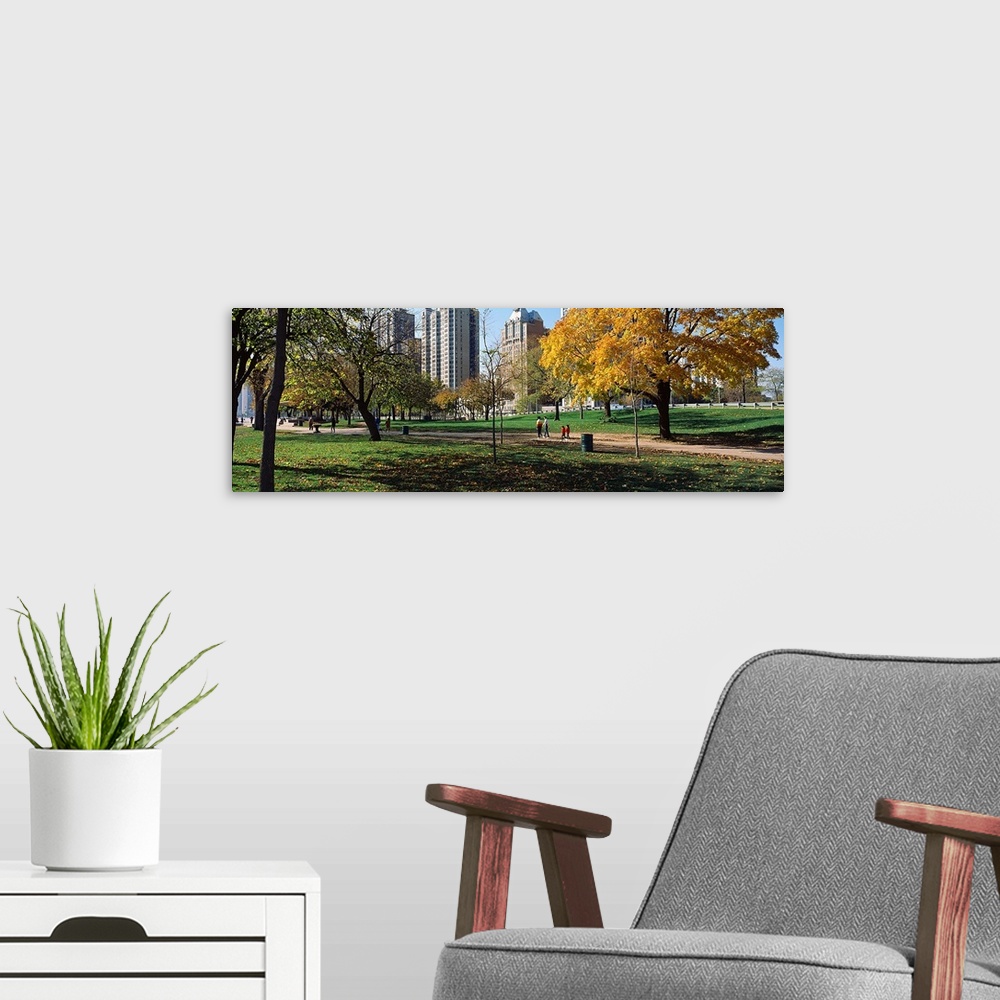 A modern room featuring Park in a city, Lincoln Park, Chicago, Cook County, Illinois,