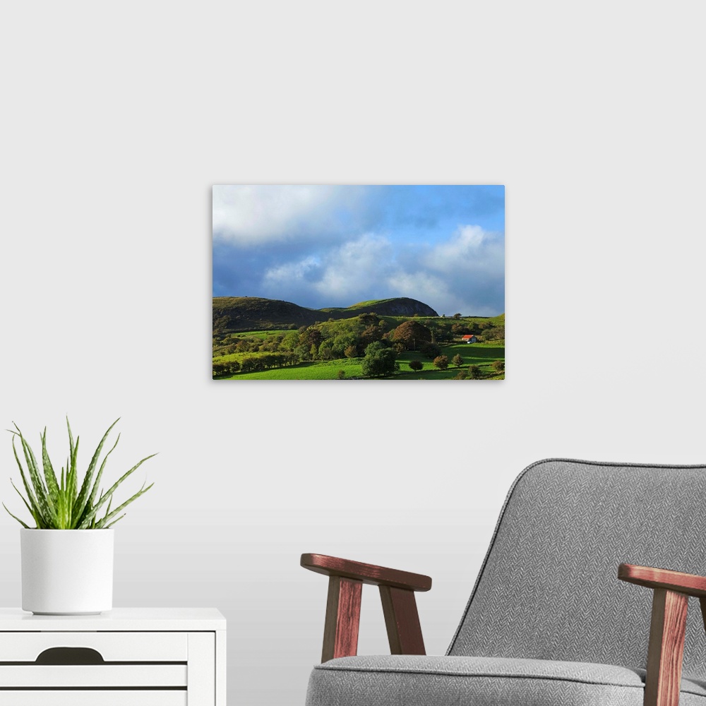 A modern room featuring Pastoral Countyside and Hill Farm Near Leean Mountain, County Leitrim. Ireland
