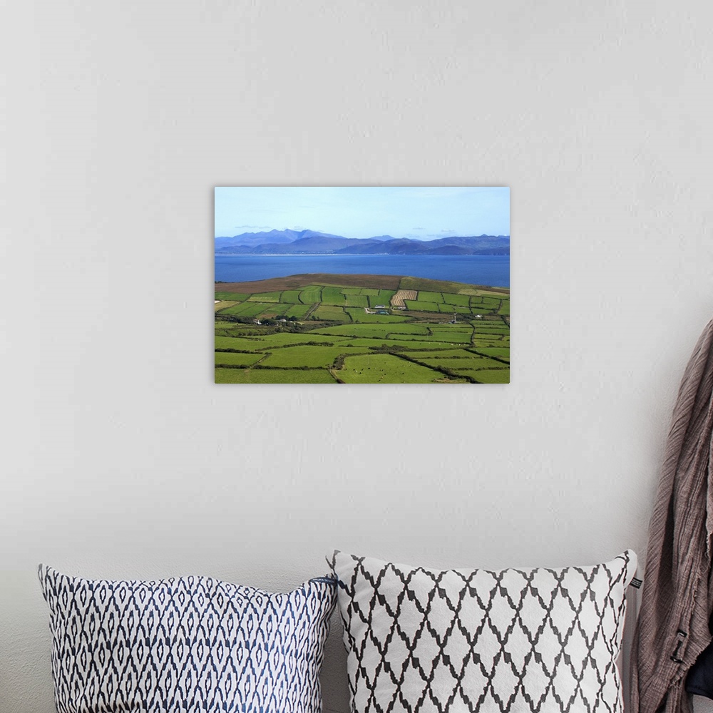 A bohemian room featuring Pastoral Countyside Overlooking Dingle Bay and the Distant Ring of Kerry, Ireland