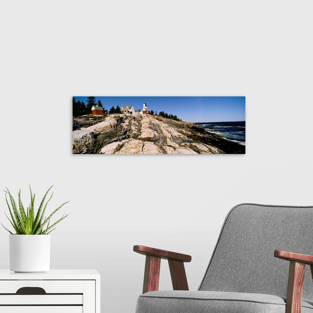 A modern room featuring Pemaquid Lighthouse ME