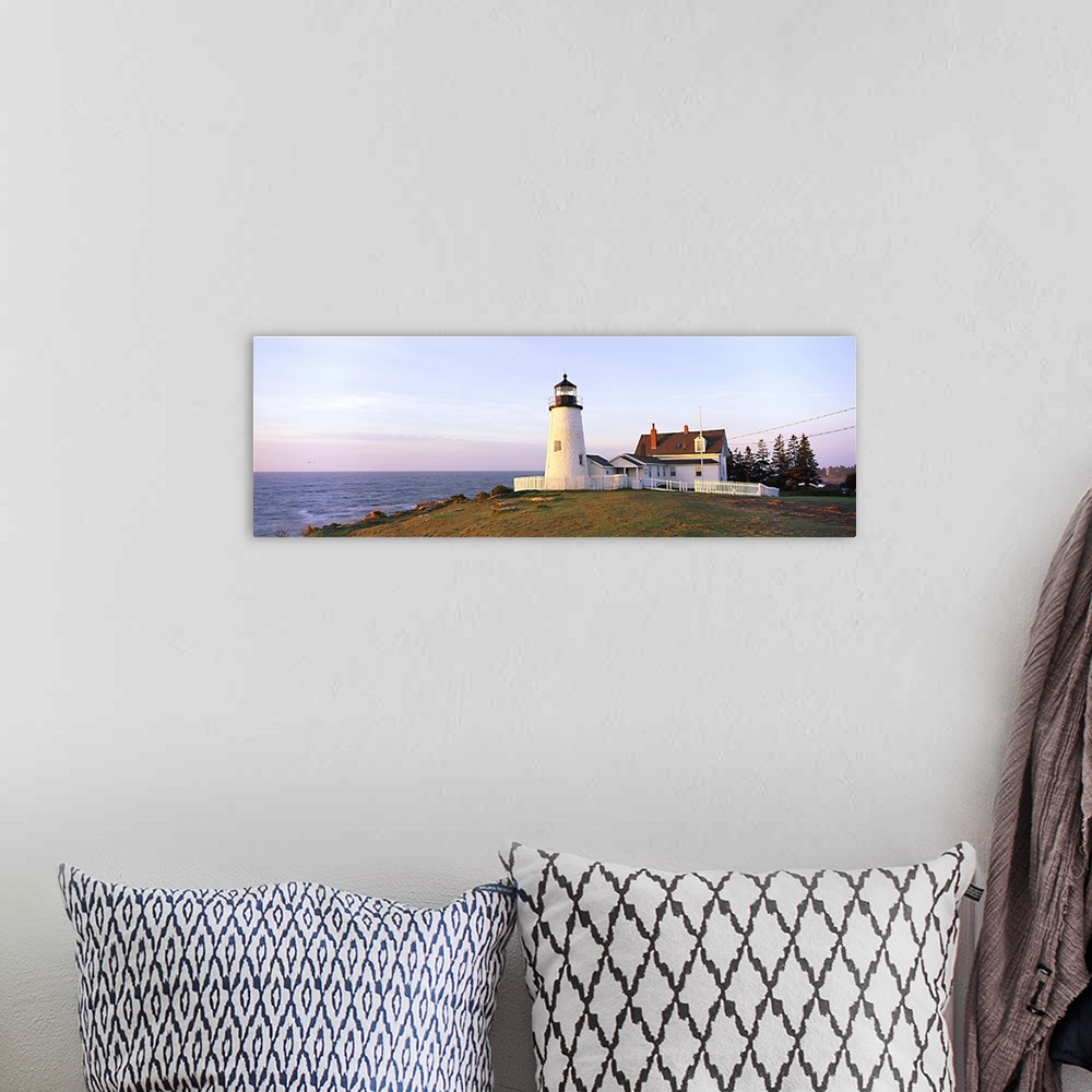 A bohemian room featuring Pemaquid Point Lighthouse ME