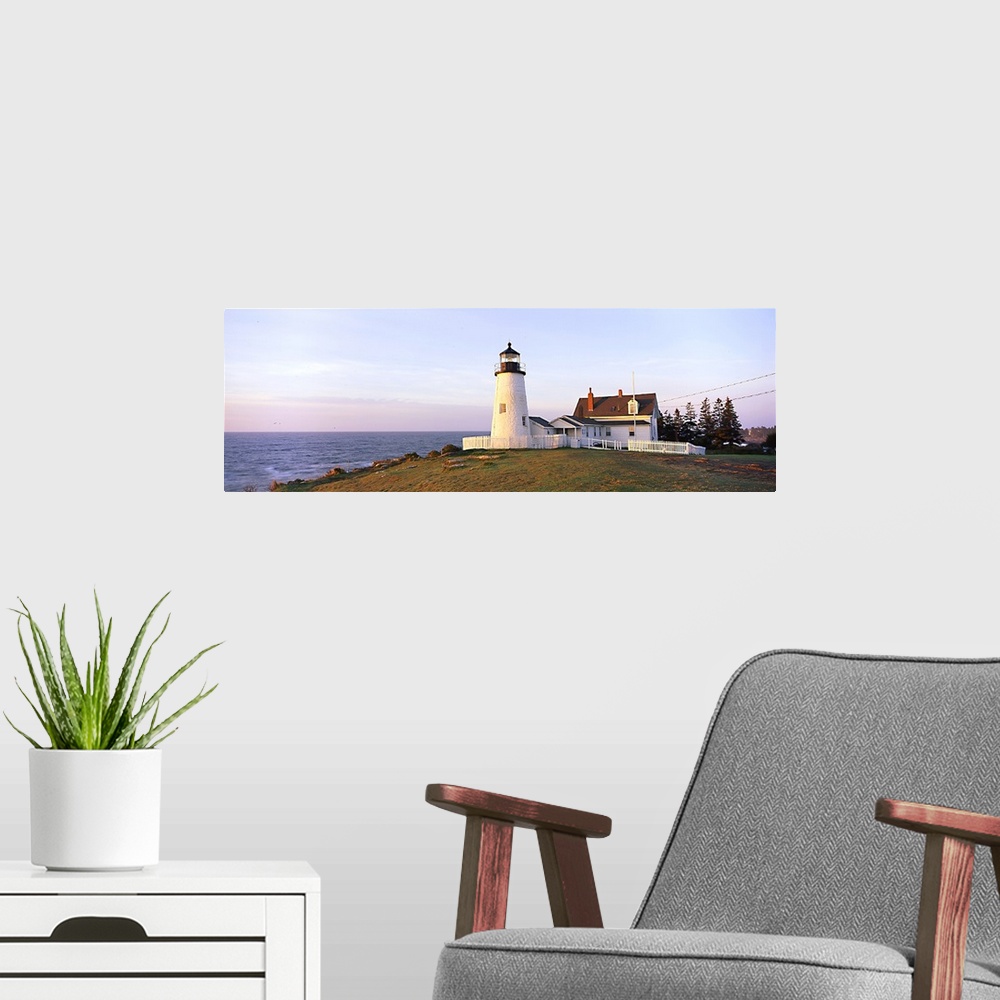 A modern room featuring Pemaquid Point Lighthouse ME