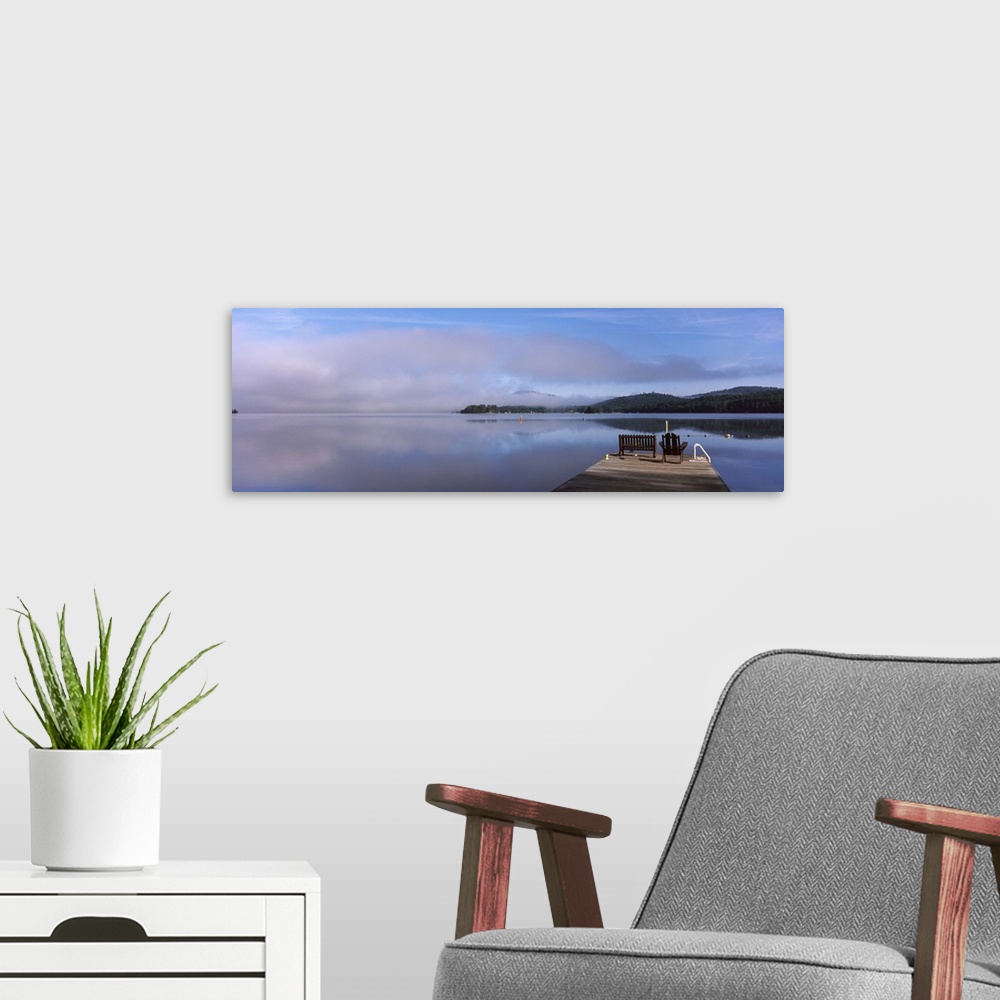 A modern room featuring Pier at a lake Fourth Lake Adirondack Mountains New York State
