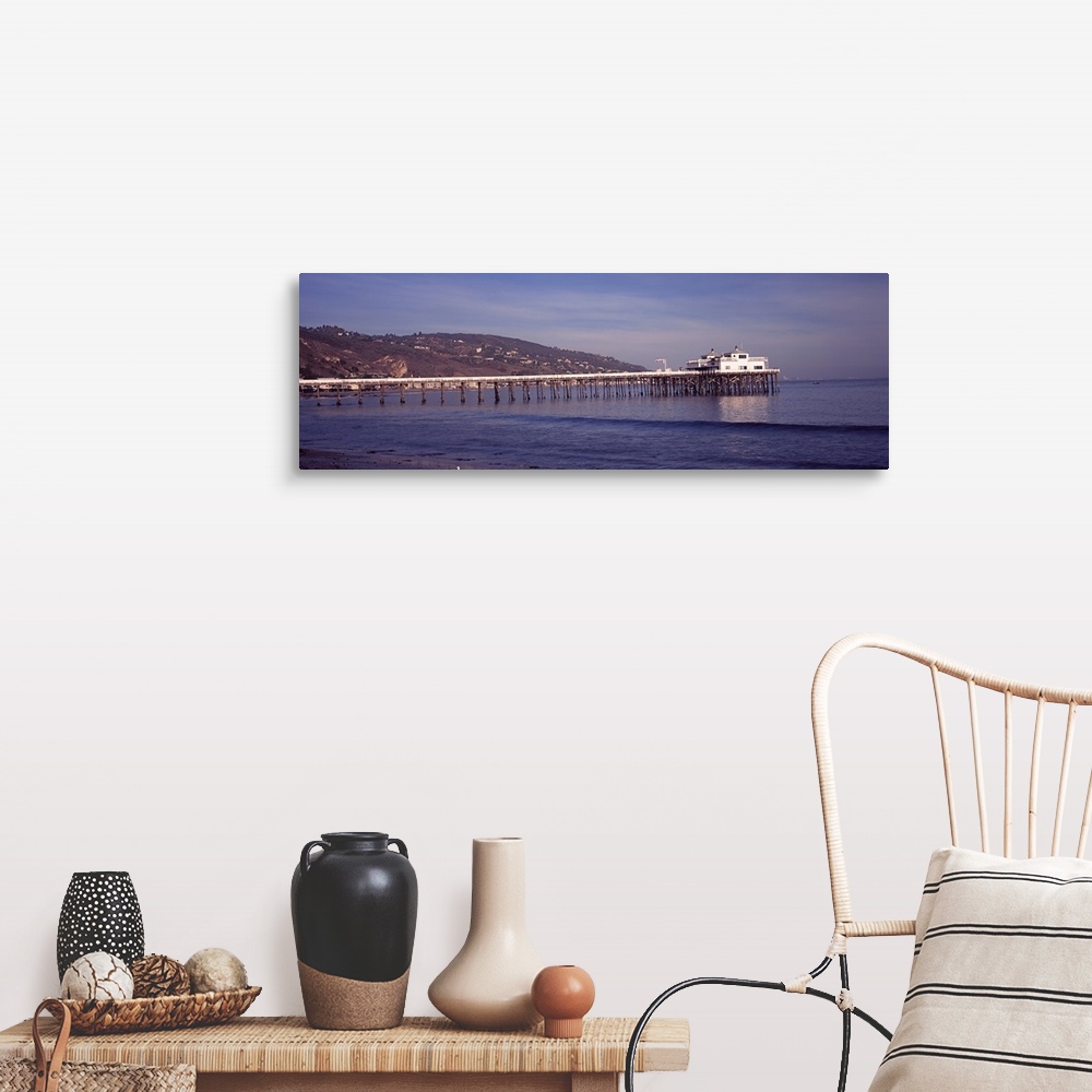 A farmhouse room featuring Pier over an ocean, Malibu Pier, Malibu, Los Angeles County, California, USA