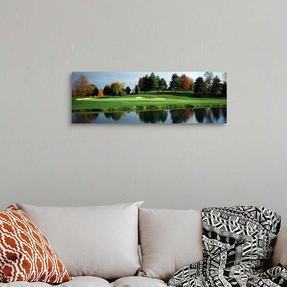 A bohemian room featuring Pond in a golf course, Westwood Golf Course, Vienna, Fairfax County, Virginia,