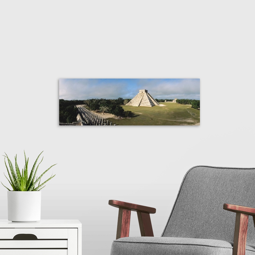 A modern room featuring Pyramid Chichen Itza Mexico