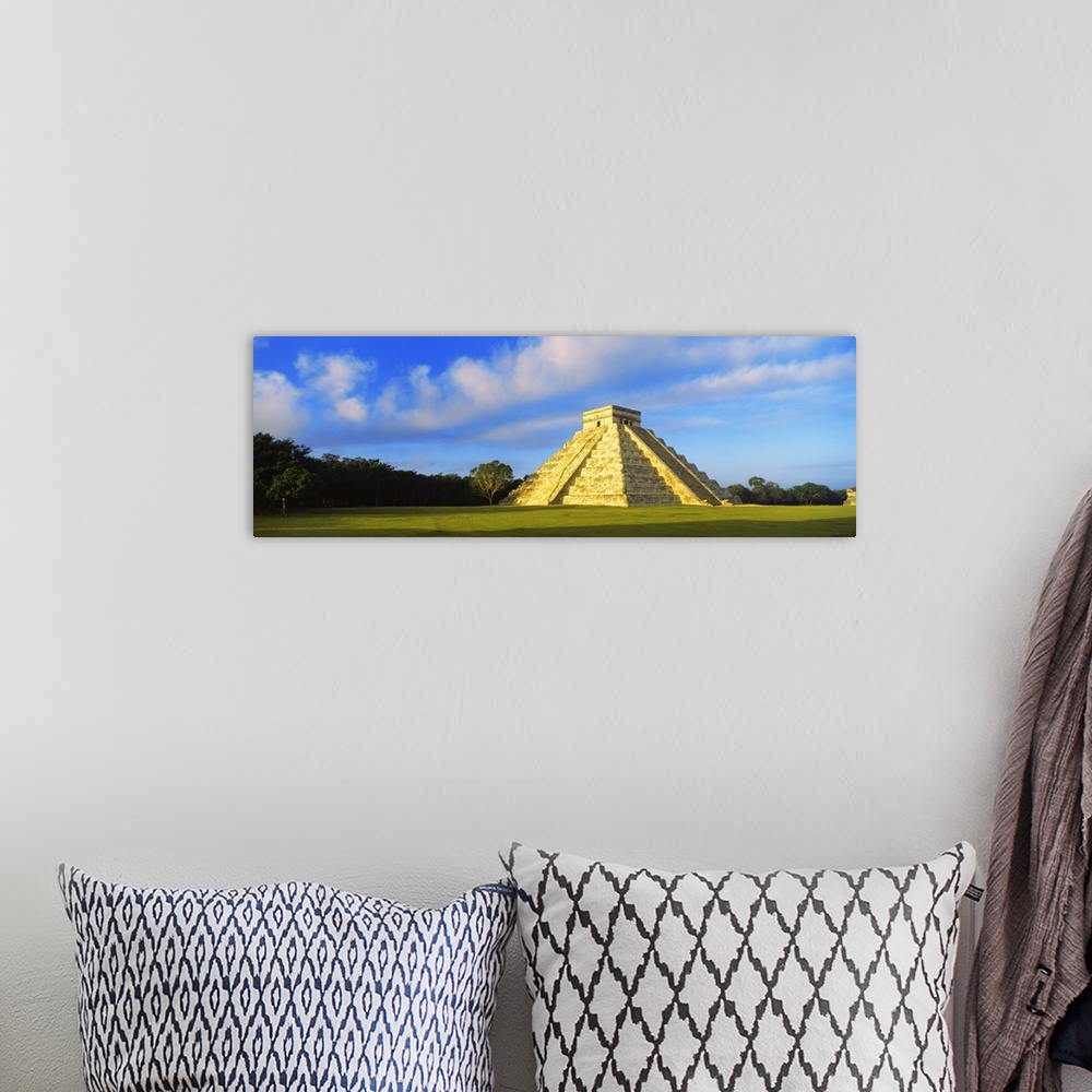 A bohemian room featuring Pyramid in a field, Kukulkan Pyramid, Chichen Itza, Yucatan, Mexico