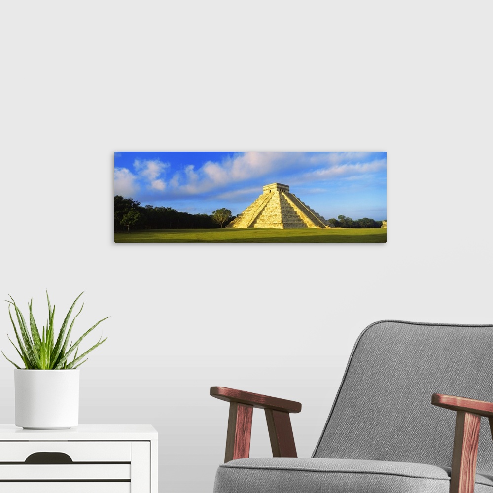 A modern room featuring Pyramid in a field, Kukulkan Pyramid, Chichen Itza, Yucatan, Mexico