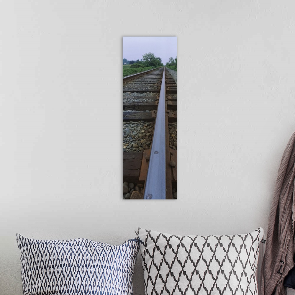A bohemian room featuring Railroad track passing through a landscape, Eureka, California