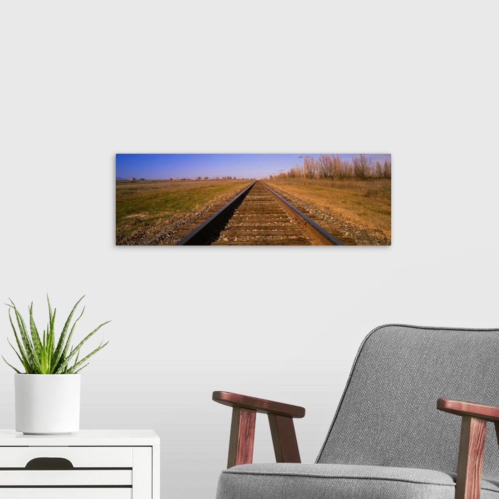 A modern room featuring Railroad Tracks CA