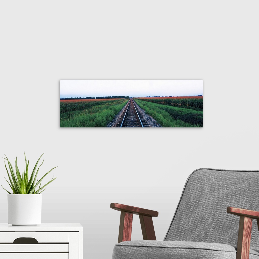 A modern room featuring Railroad Tracks Stelle IL