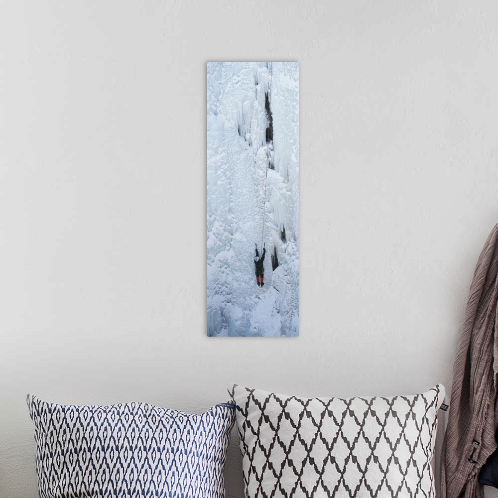 A bohemian room featuring Rear view of an ice climber, Colorado