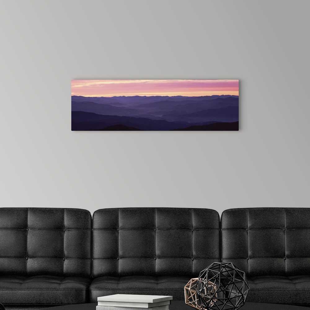 A modern room featuring Receeding Mts of Blue Ridge  Sunrise Great Smoky Mts Nat'l Pk NC