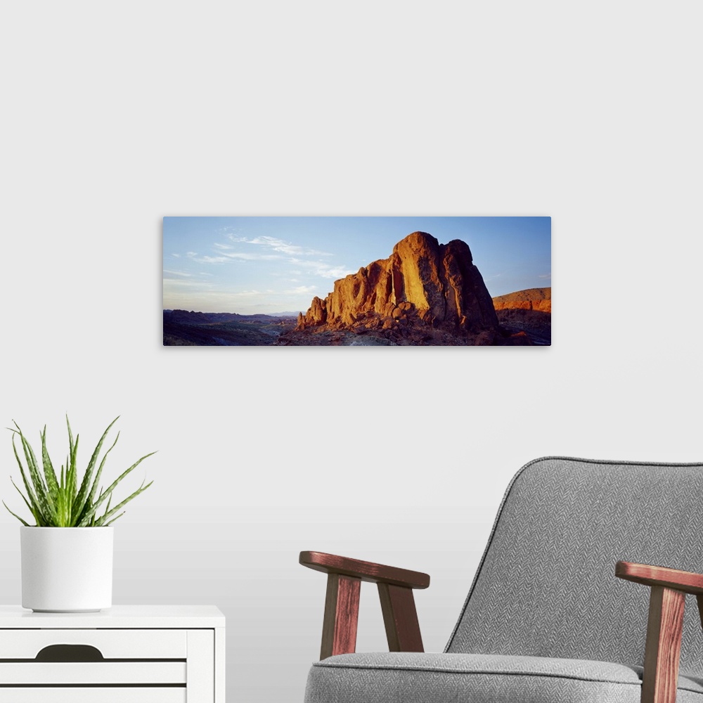 A modern room featuring Red rock at summer sunset, Valley Of Fire State Park, Nevada