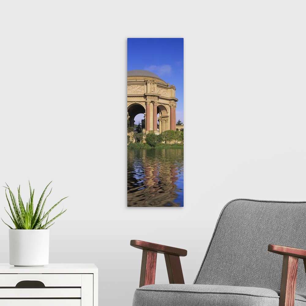 A modern room featuring Reflection of a building in water, Palace Of Fine Arts, San Francisco, California