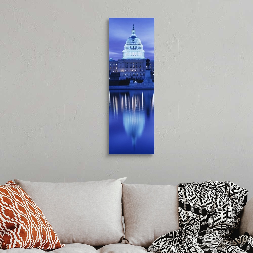 A bohemian room featuring Reflection of a government building on water, Capitol Building, Washington DC