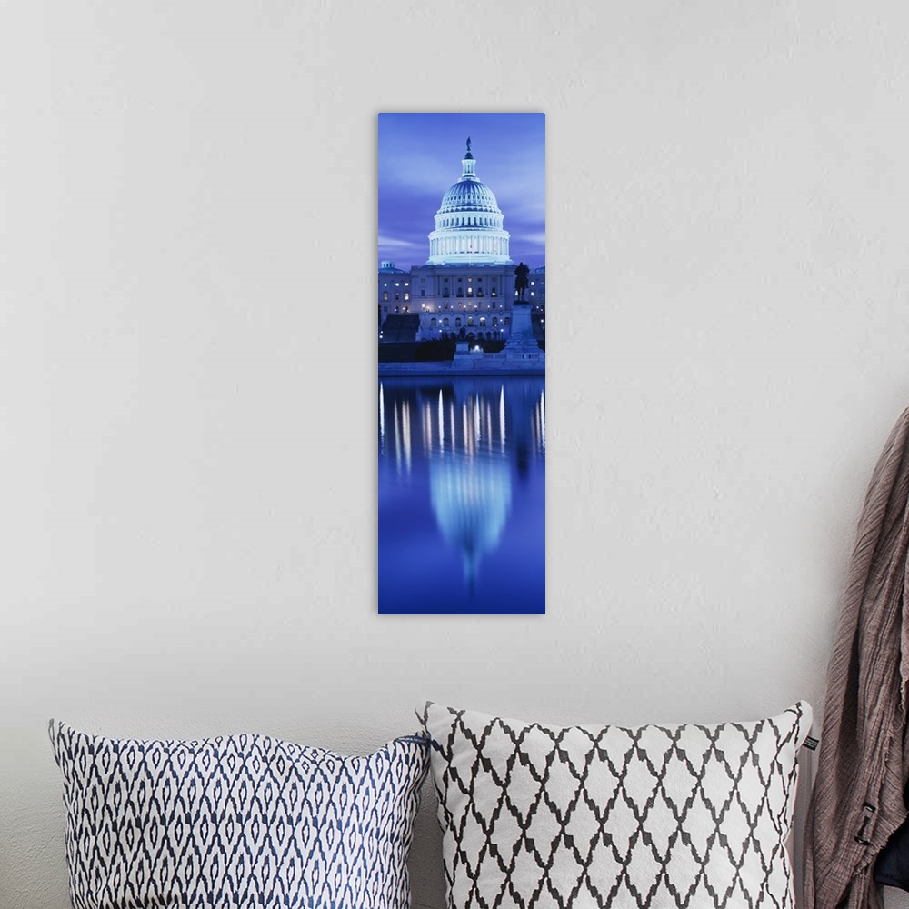 A bohemian room featuring Reflection of a government building on water, Capitol Building, Washington DC