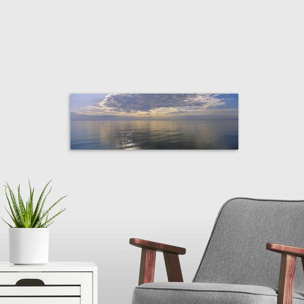 A modern room featuring Reflection of clouds in a lake, Lake Michigan, Michigan