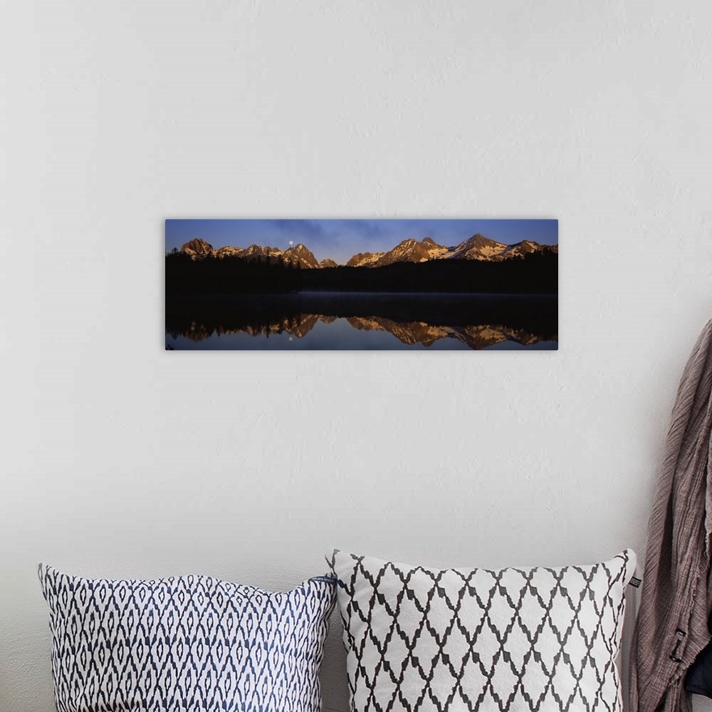A bohemian room featuring Reflection of mountains on water, Sawtooth Mountain, Sawtooth National Recreation Area, Idaho