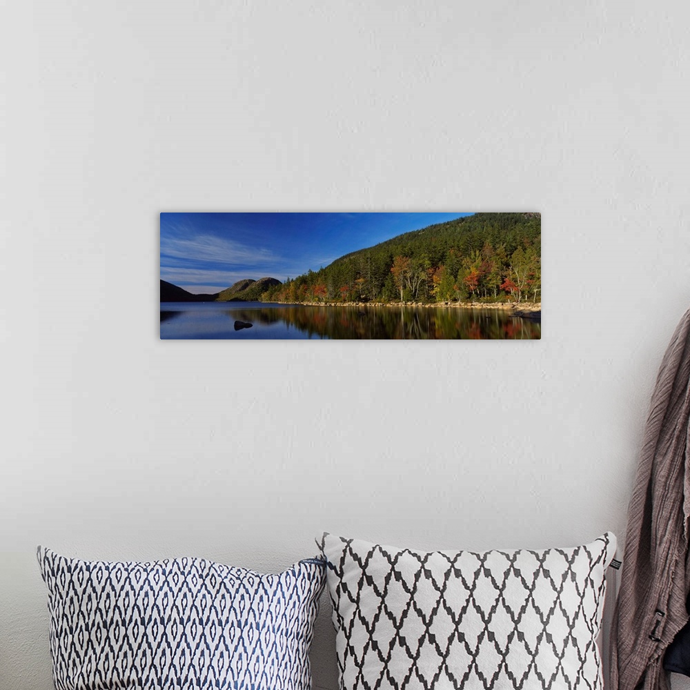 A bohemian room featuring Reflection of trees in water, Acadia National Park, Maine