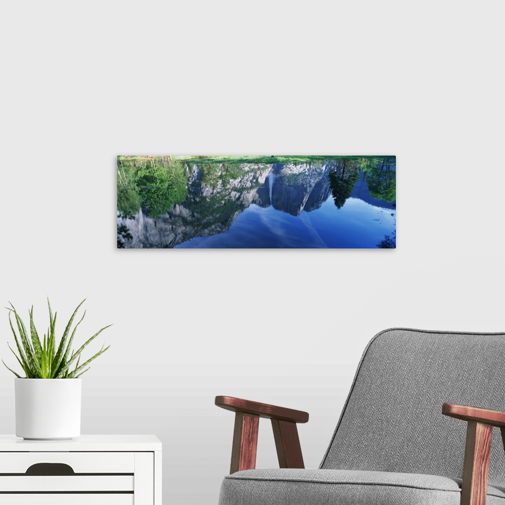 A modern room featuring Reflection Upper Yosemite Falls Yosemite National Park CA