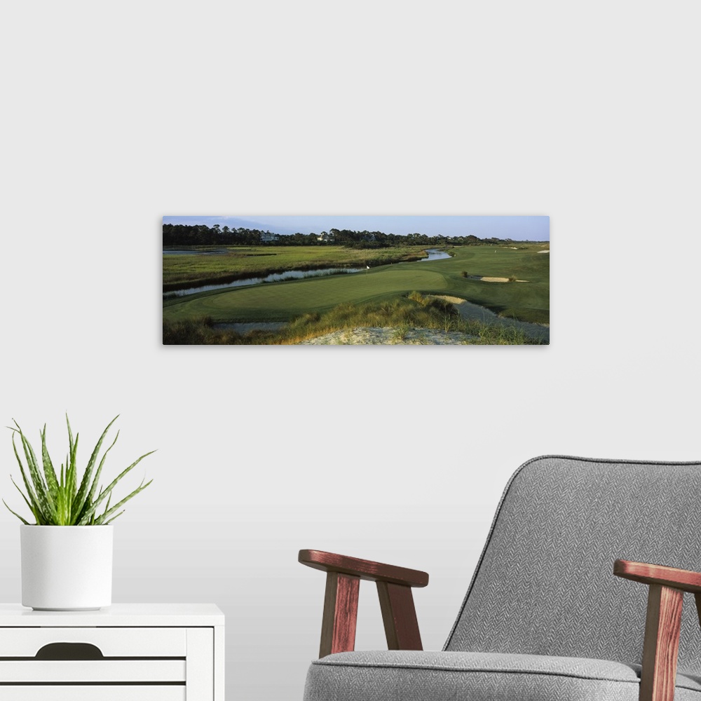 A modern room featuring River and a golf course, Ocean Course, Kiawah Island Golf Resort, Kiawah Island, Charleston Count...