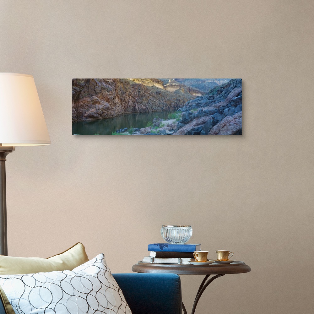 A traditional room featuring River flowing through mountains, conquistador Aisle, Inner Gorge, Colorado River, Grand Canyon Na...