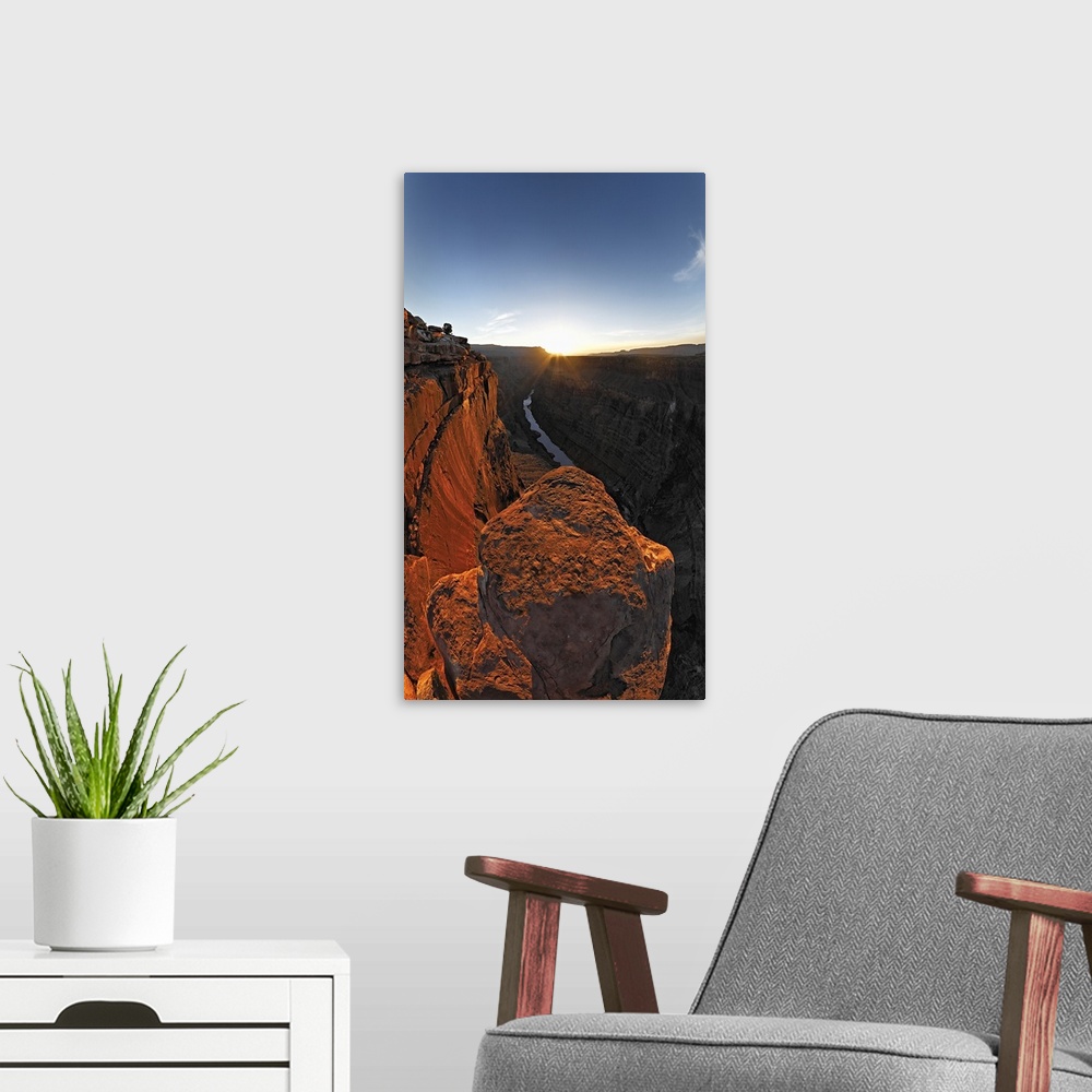 A modern room featuring River passing through a canyon, Toroweap Point, Grand Canyon National Park, Arizona,