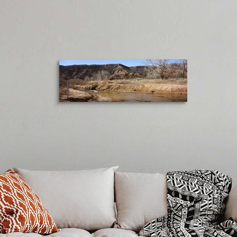 A bohemian room featuring River passing through a landscape, Palo Duro Canyon State Park, Texas