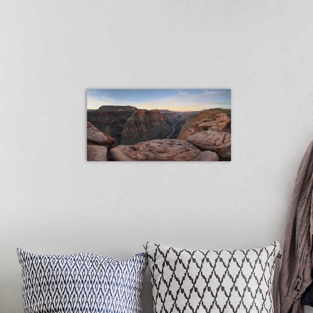 A bohemian room featuring River passing through mountains, Toroweap Point, Grand Canyon, Grand Canyon National Park, Arizona