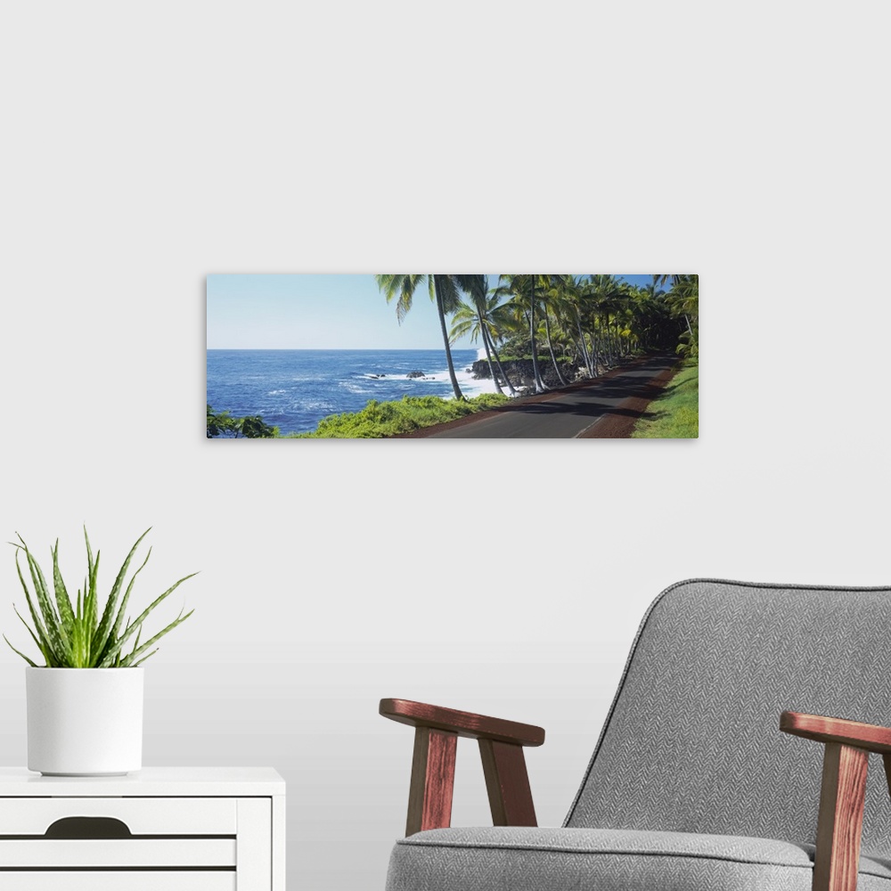 A modern room featuring Road along a coast, Hawaii