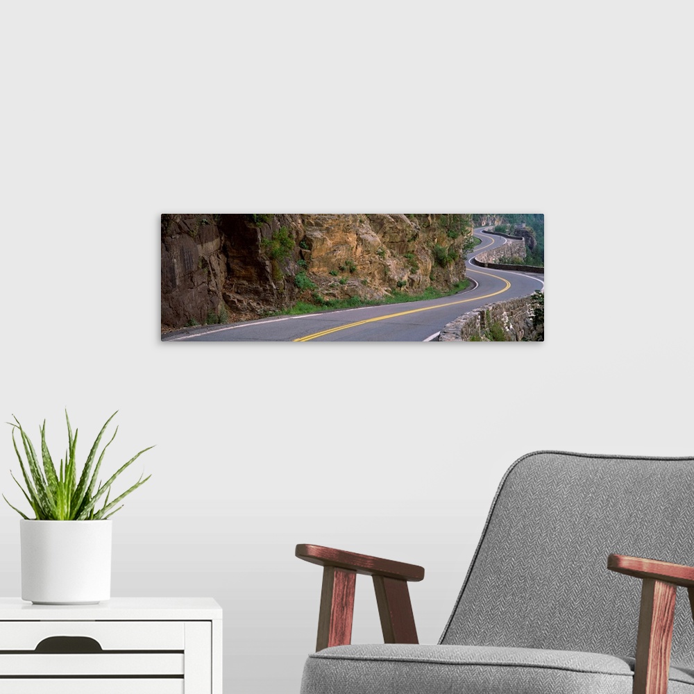 A modern room featuring Road along a mountain, New York State Route 97, Orange County, New York State