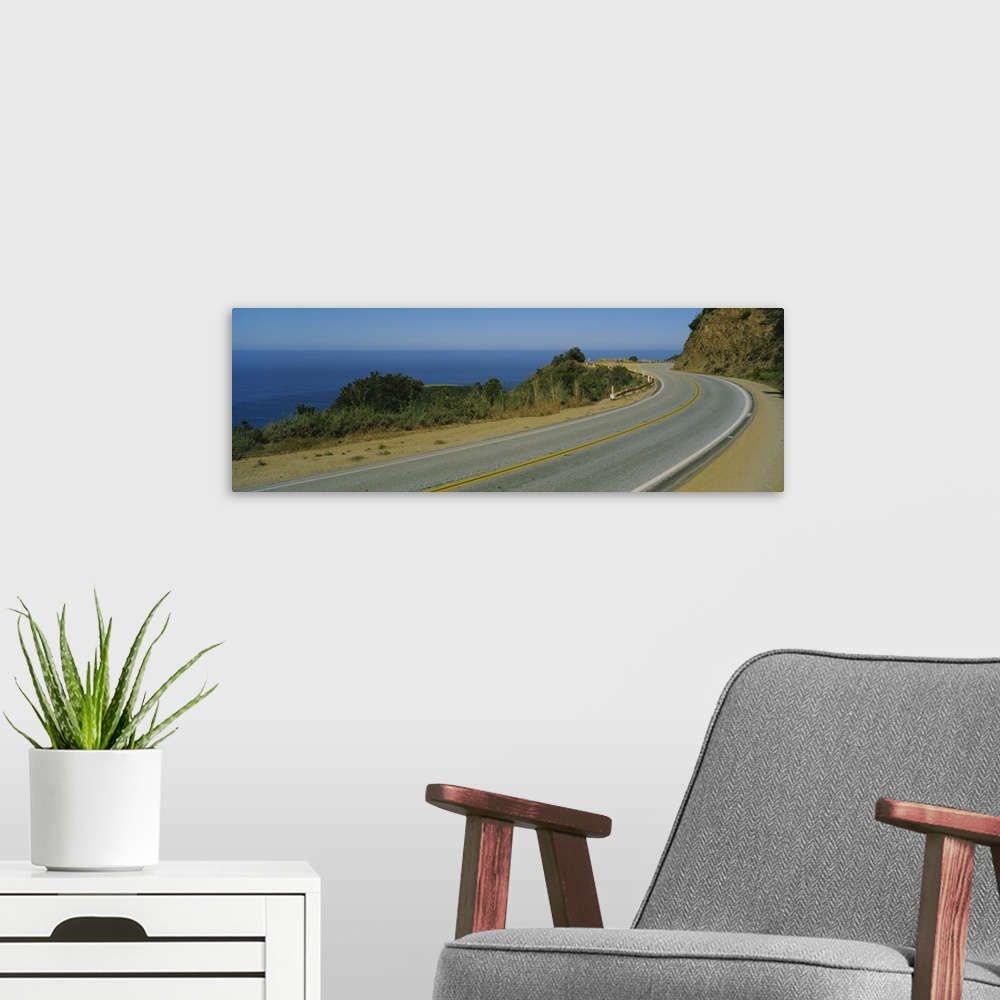 A modern room featuring Road along an ocean, Route 1, Big Sur, California