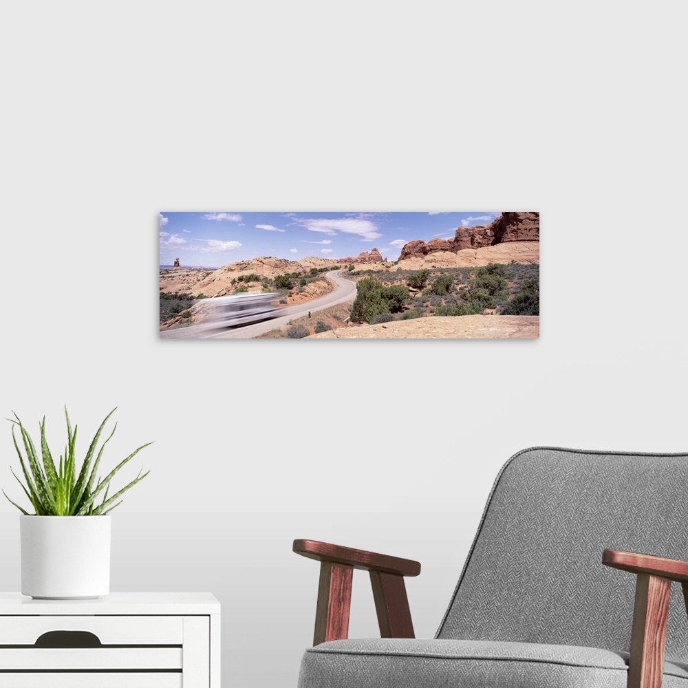 A modern room featuring Road Arches National Park UT