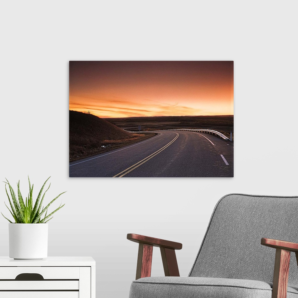 A modern room featuring Road at Night Canada