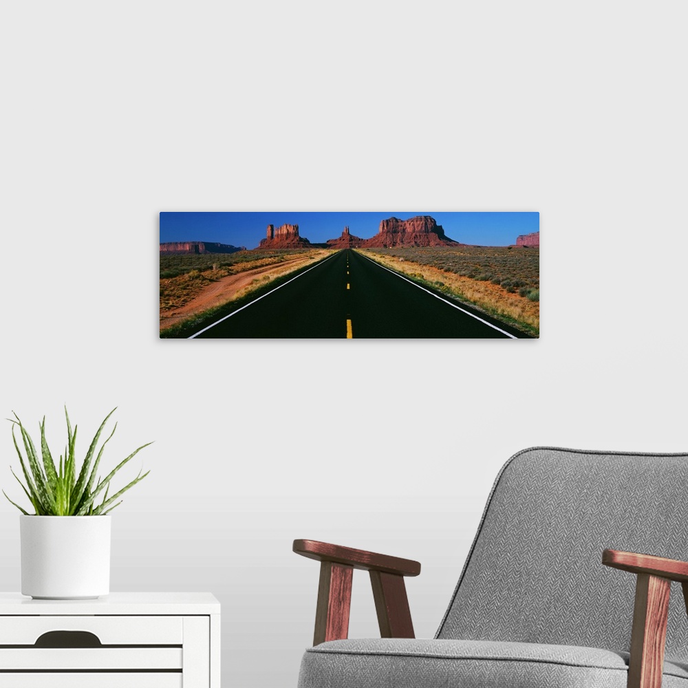 A modern room featuring Road Monument Valley UT