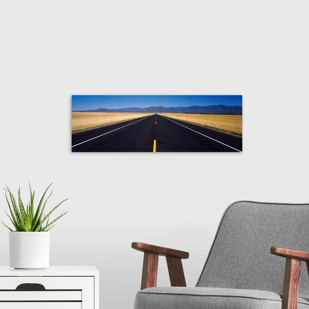A modern room featuring Road passing through a landscape, Delta, Utah,