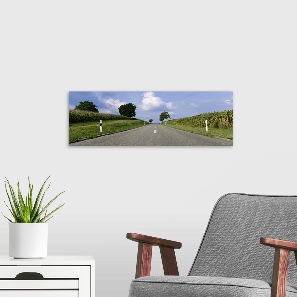 A modern room featuring Road passing through a landscape, Germany