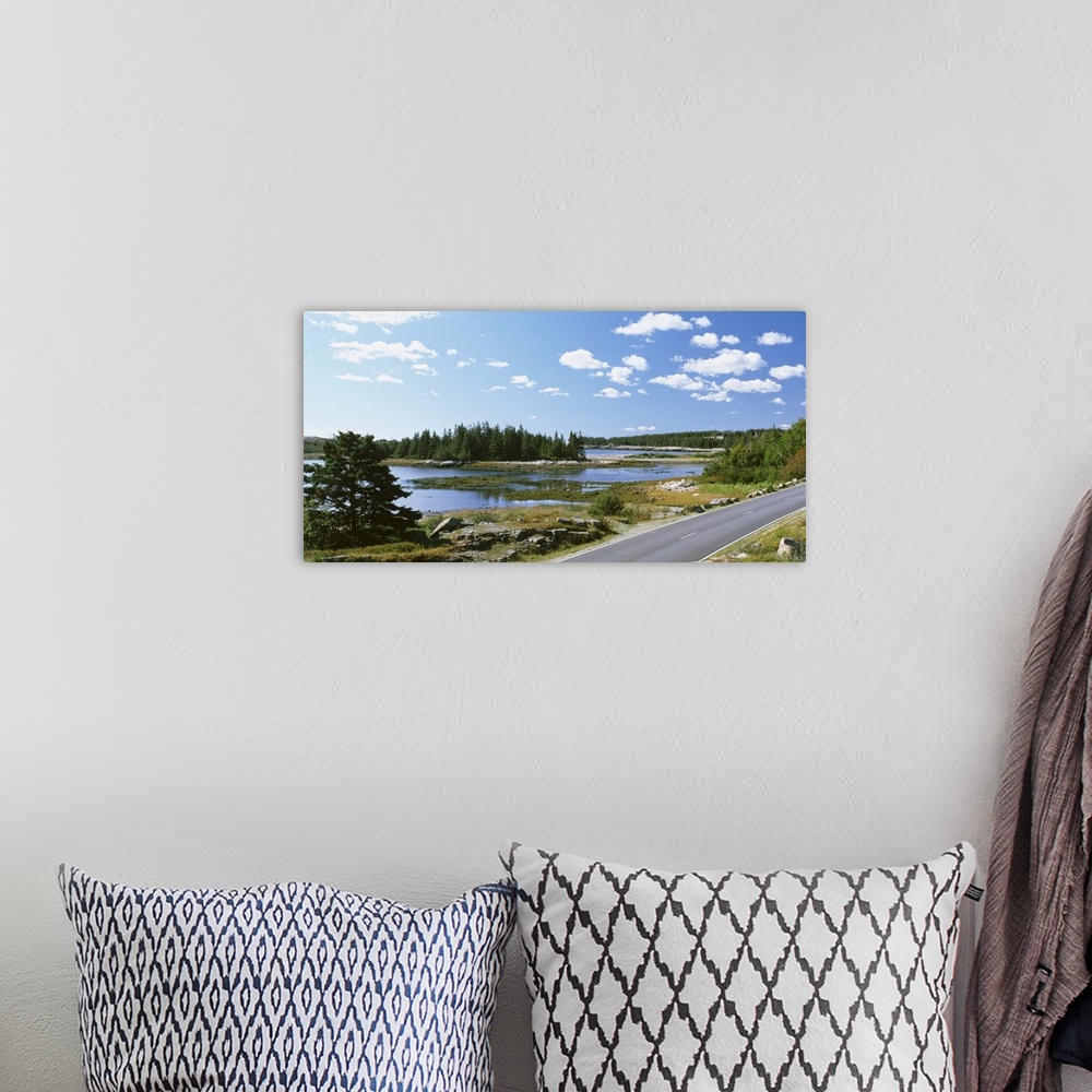 A bohemian room featuring Road passing through a landscape, Park Loop Road, Acadia National Park, Maine