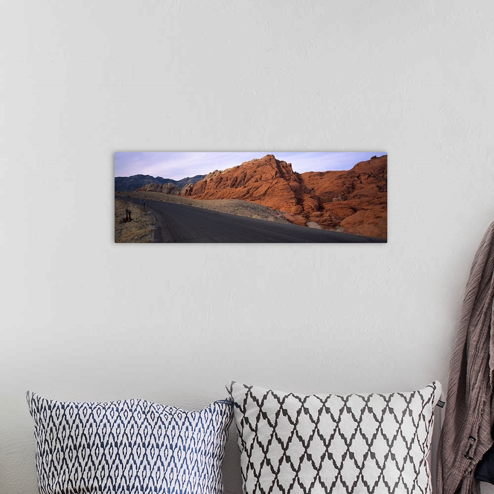A bohemian room featuring Road passing through a state park, Red Rock Canyon State Park, Nevada,