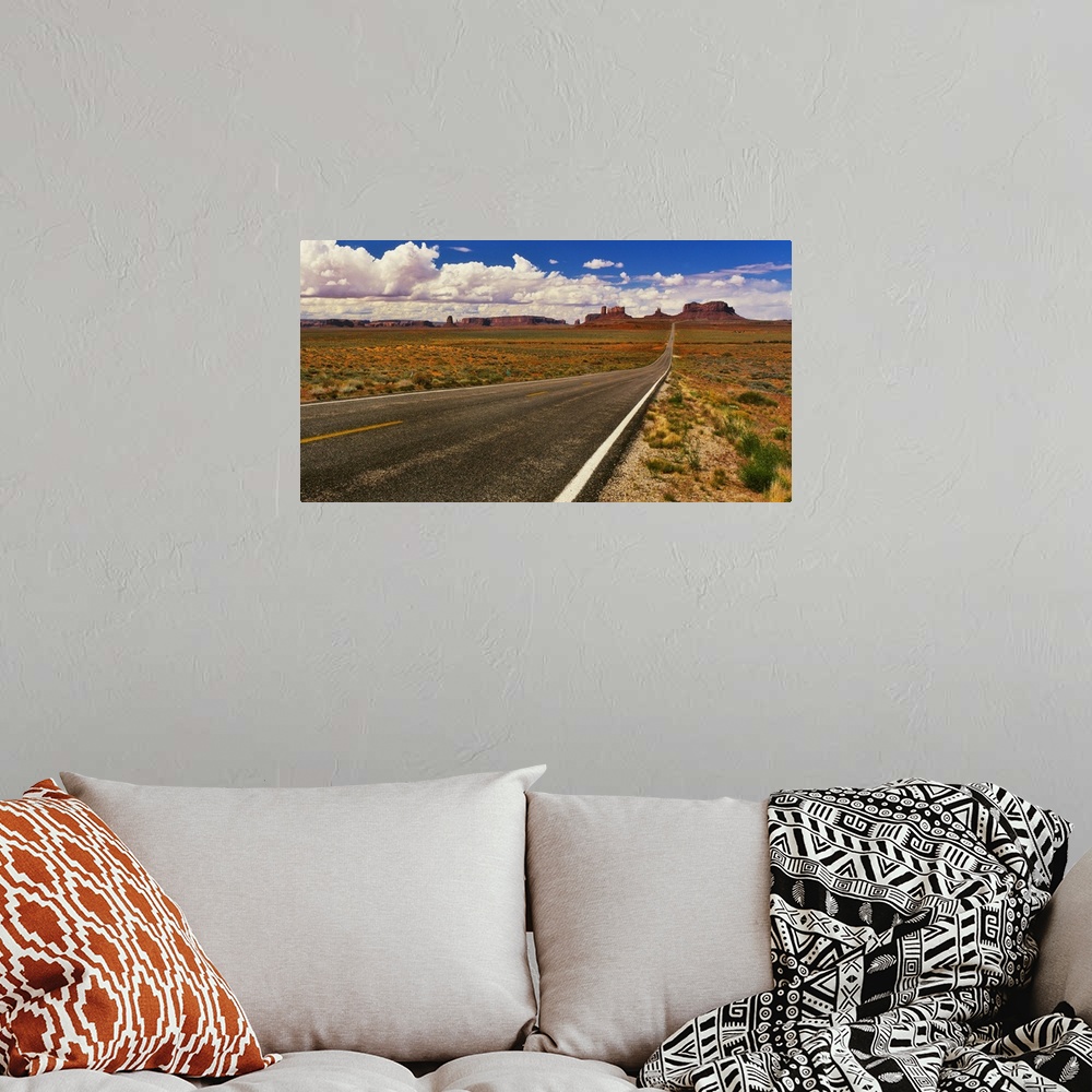 A bohemian room featuring Road passing through a valley, Monument Valley, San Juan County, Utah