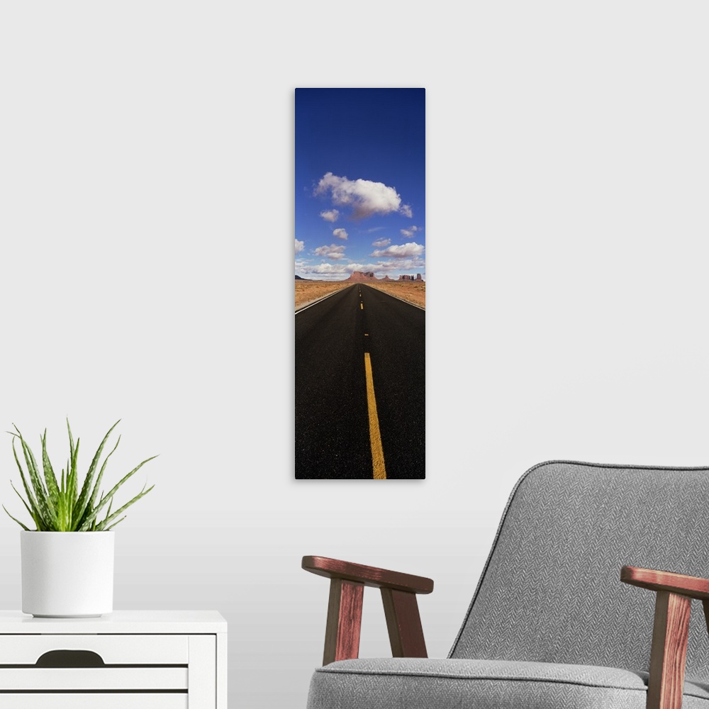A modern room featuring Road shot w/ clouds Monument Valley  AZ