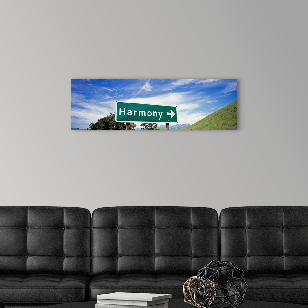 A modern room featuring Road Sign CA