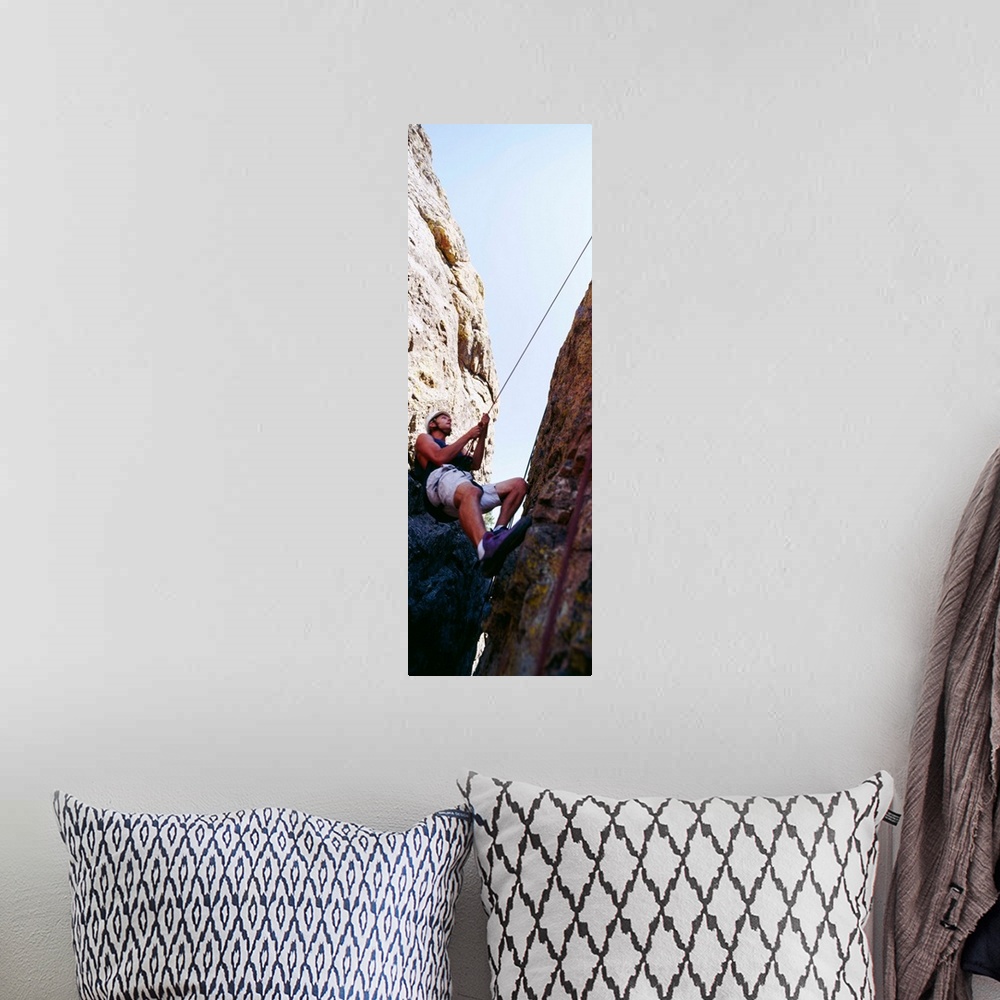 A bohemian room featuring Rock climber, Rocky Mountain National Park, Colorado
